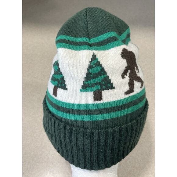 Kavu Sasquatch In The Woods Green Knit Winter Beanie Cap Snowboard, Cold Weather - Picture 4 of 11